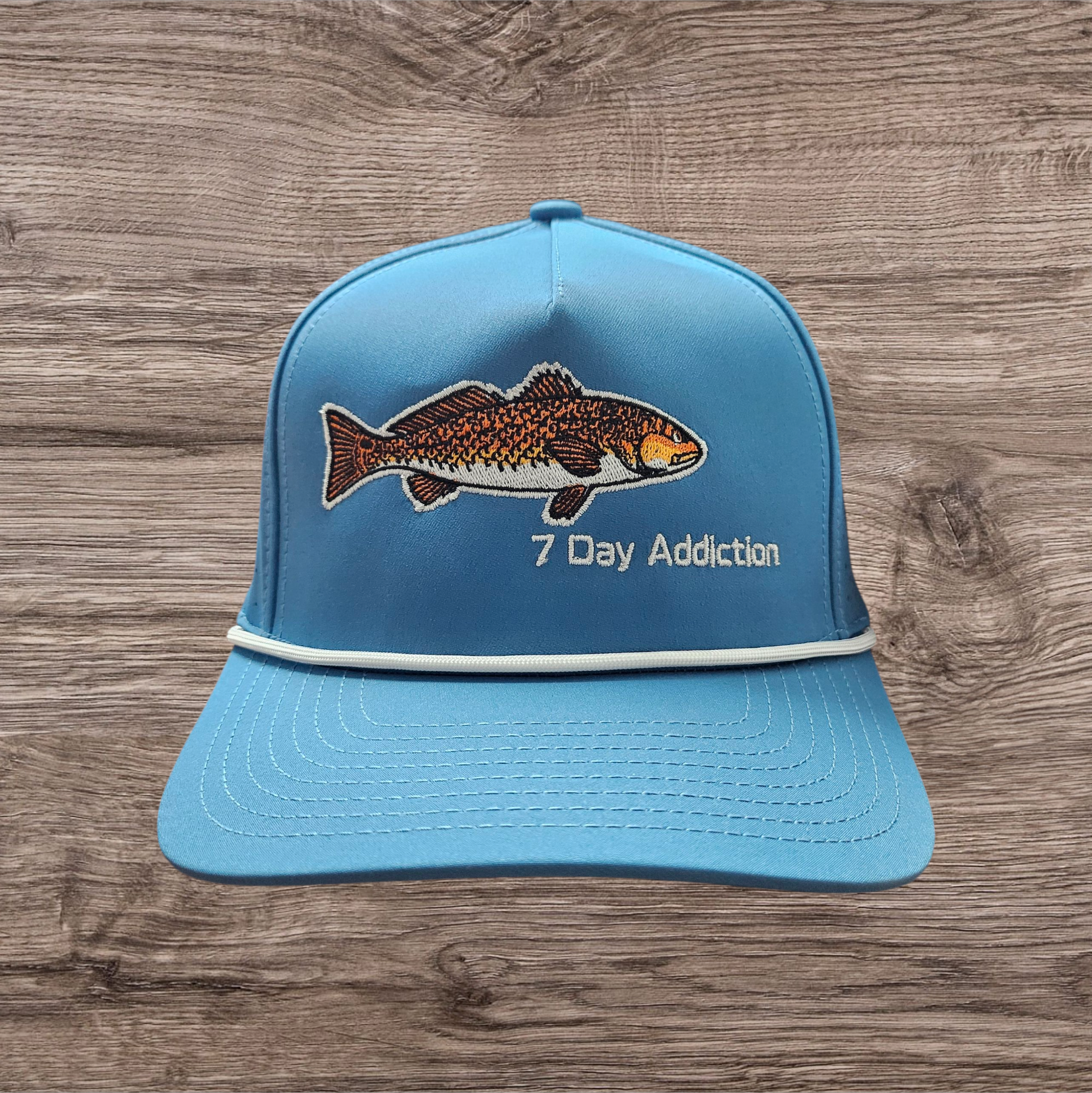 7 DAY CAP, RED FISH BLUE