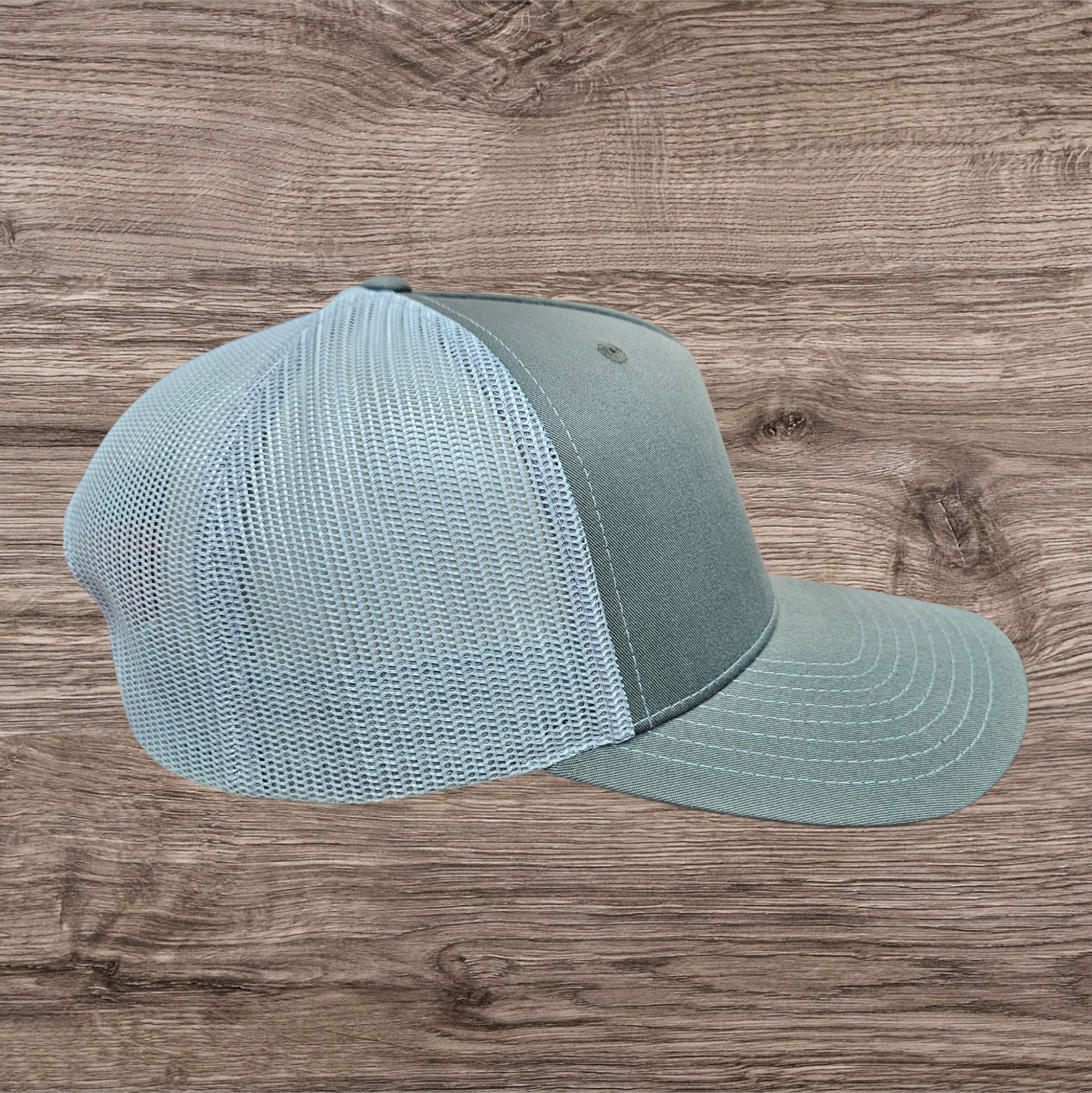 7 DAY CAP, LOGO, GREY MESH