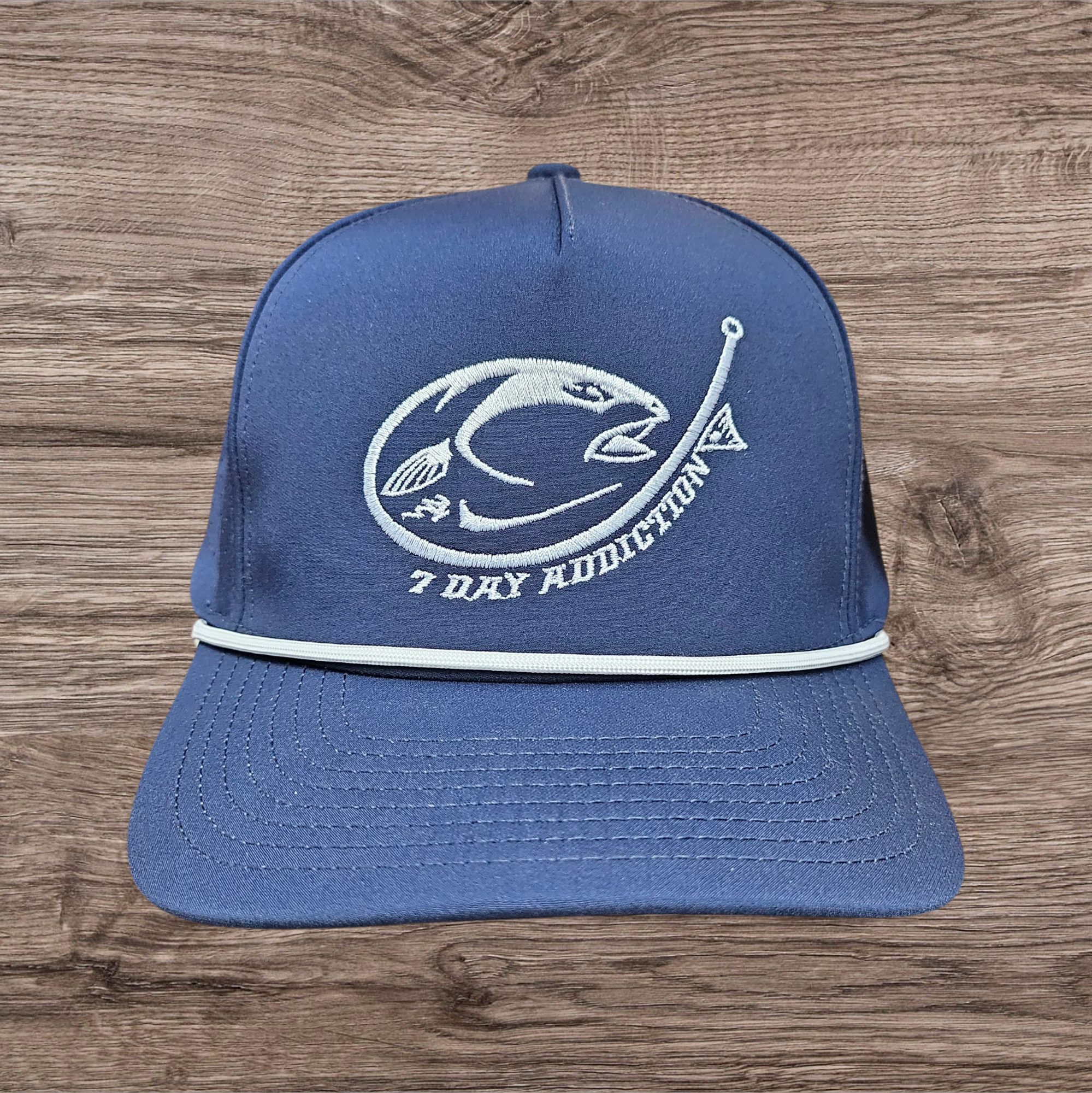 7 DAY CAP, RED FISH NAVY BLUE